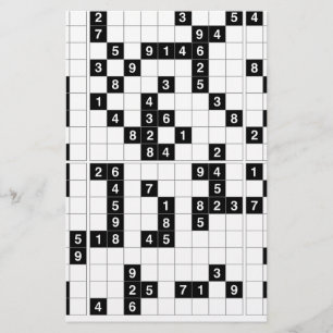 Papelaria sudoku branco preto