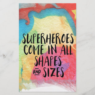 Papelaria super-heróis-inspiradores