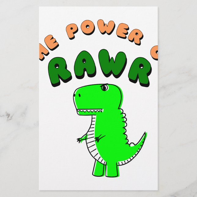 Papelaria T-Rex O Poder Da RAWR (Frente)