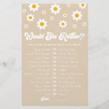 Tan Retro Daisy Ela Iria Preferencialmente Jogo De