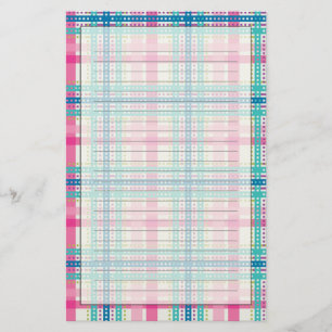 Papelaria Tartan, padrão de xadrez