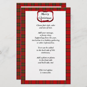 Papelaria Tartan Red Xadrez Natal