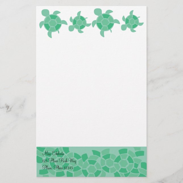 Papelaria Tartarugas Mosaicas (Frente)