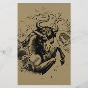 Papelaria Taurus Sign Constellation Hevelius circa 1690