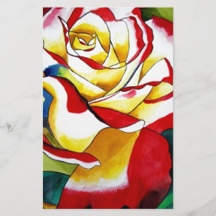 Papelaria Tea Rosa watercolor original art Flower