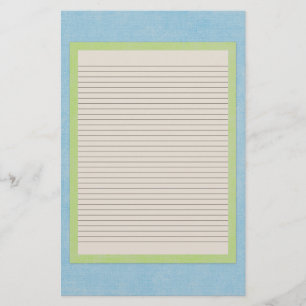 Papelaria Teal, Beige e Papel de Carta Verde - linhas opcion