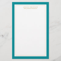 Teal E Branco Modernos E Elegantes Personalizados
