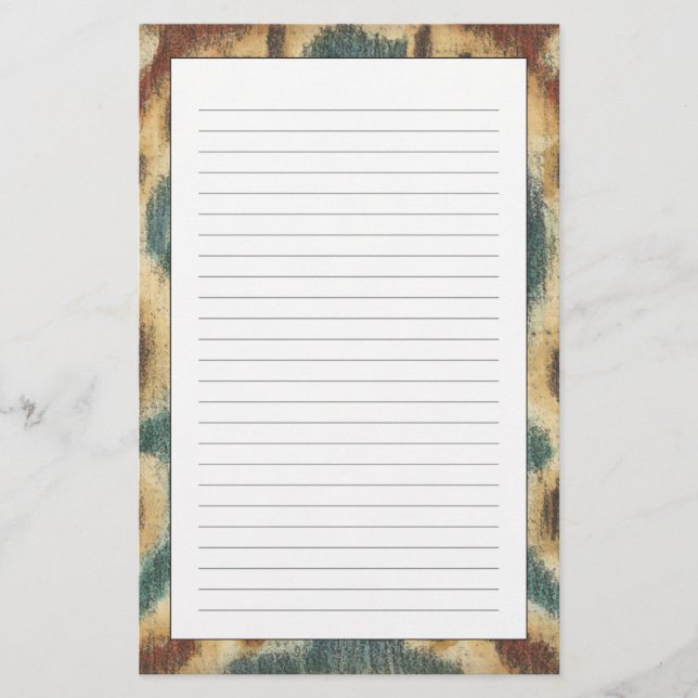 Papelaria Tecido Decorativo de Ikat por Chariklia Zarris (Frente)