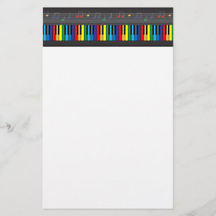 Papelaria Teclado de piano colorido