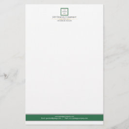 Papelaria Tecnologia de logotipo verde minimalista moderna