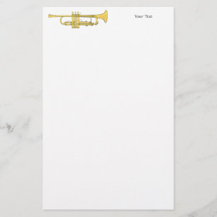 Papelaria Tema da música da trombeta dourada