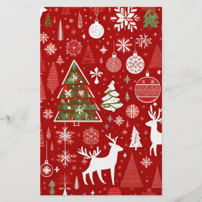 Papelaria Tema de Natal Floco de neve (Frente)