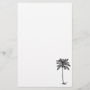 Papelaria Tema de Praia Tropical de Árvore de Coconut