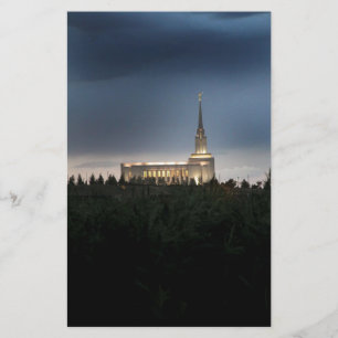 Papelaria templo mórmon de oquirrh mountain em utah