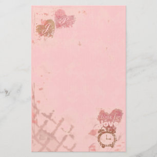 Papelaria Tempo para o Papel de carta do Coração do Amor