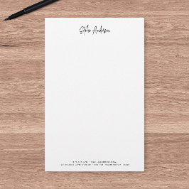 Papelaria Tendência Moderna Script Minimalista Personalizado