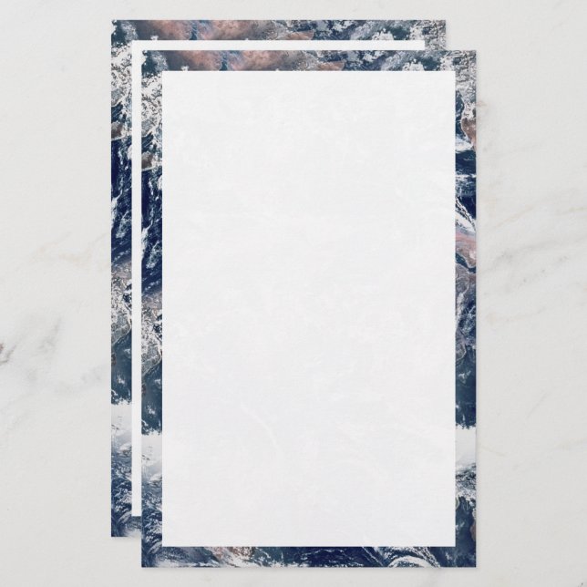 Papelaria Terra Trim Border e Background Modelo (Frente/Verso)