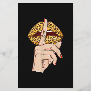 Papelaria Tesoura de Lábios-leopardo Tatuagem Dedo Barbeiro