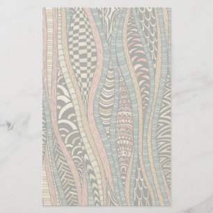 Papelaria Teste padrão abstrato no estilo étnico