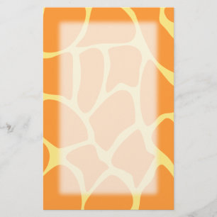 Papelaria Teste padrão alaranjado e amarelo brilhante do