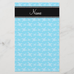 Papelaria Teste padrão azul conhecido personalizado dos