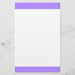 Papelaria Teste padrão bonito dos corações roxos