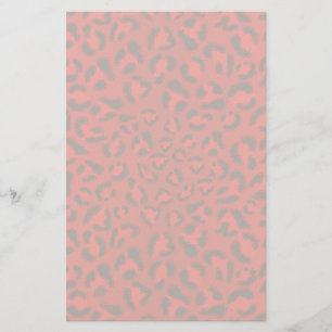 Papelaria Teste padrão cor-de-rosa da textura do leopardo