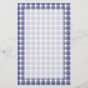 Papelaria Teste padrão da verificação do guingão. Azul,
