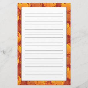 Papelaria Teste padrão de flor dourado