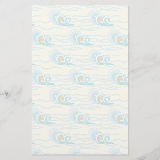 Papelaria Teste padrão de ondas macio (Frente)
