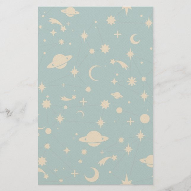 Papelaria Teste padrão do espaço (Frente)