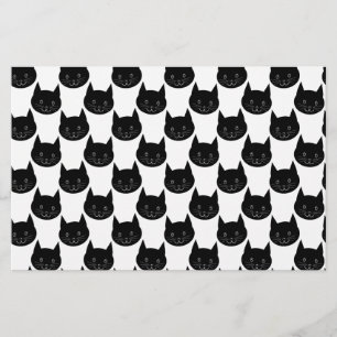 Papelaria Teste padrão do gato preto