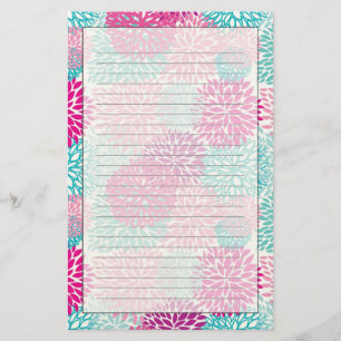 Papelaria Teste padrão floral brilhante 2