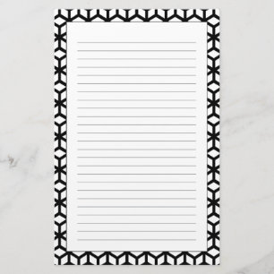 Papelaria Teste padrão preto e branco do cubo
