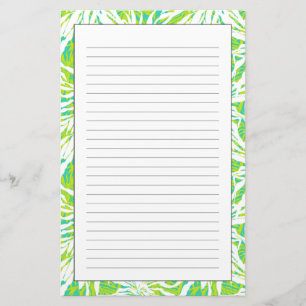 Papelaria Teste padrão tropical das folhas de palmeira