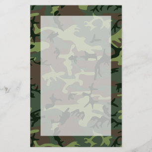 Papelaria Teste padrão verde de Camo Brown da camuflagem