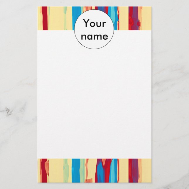 Papelaria Textura de aquarelas (Frente)