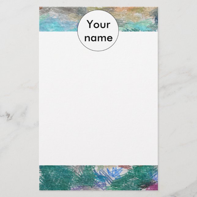 Papelaria Textura de Crayons (Frente)