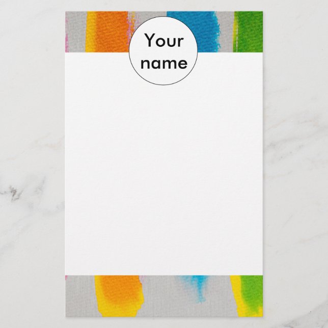 Papelaria Textura de listras de aquarelas (Frente)