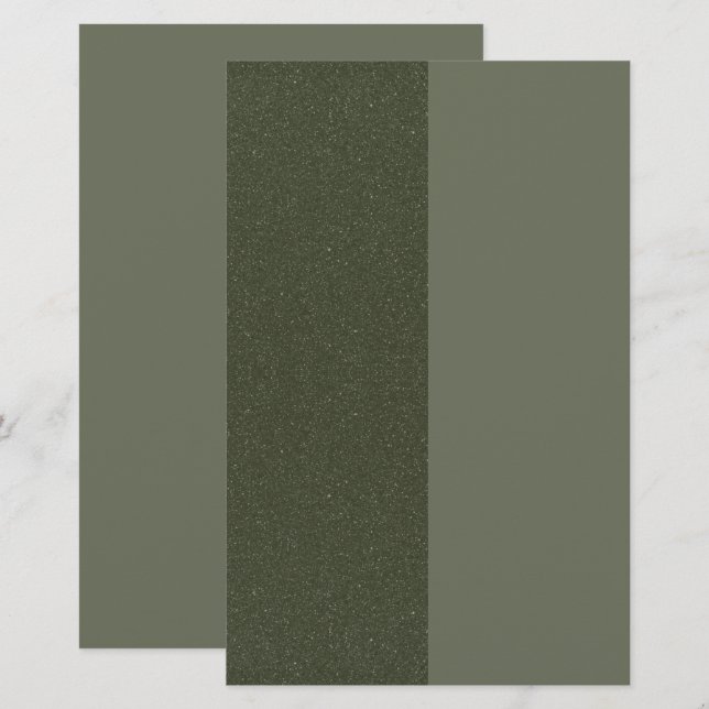 Papelaria Texturizada Verde Musgo com Painel Divid (Frente/Verso)