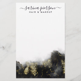 Papelaria Tinta Aguarela Líquida de Arte Moderna Preta e Dou