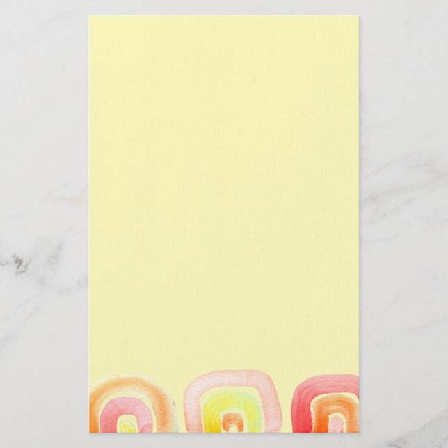 Papelaria Tinta de arco-íris abstrato moderna (Frente)