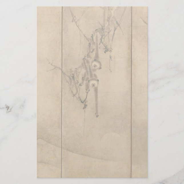 Papelaria Tinta japonesa em papel Gibbons Primados e Paisage (Frente)