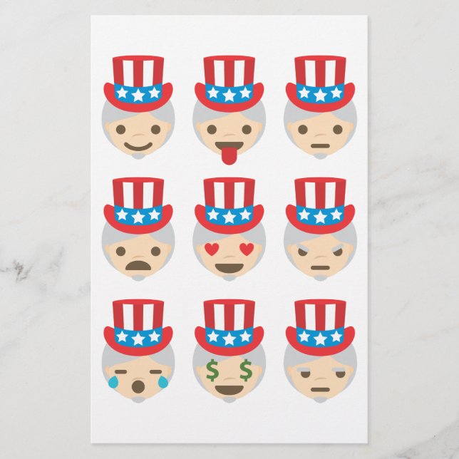 Papelaria tio sam emoji (Frente)