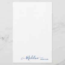 Tipografia de Script Azul Marinho Trendy