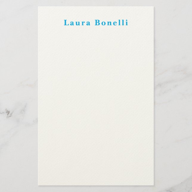 Papelaria Título de Nome Simples Moderno Profissional Minima (Frente)