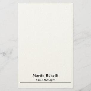 Papelaria Título Nome Preto e Branco Profissional Moderno