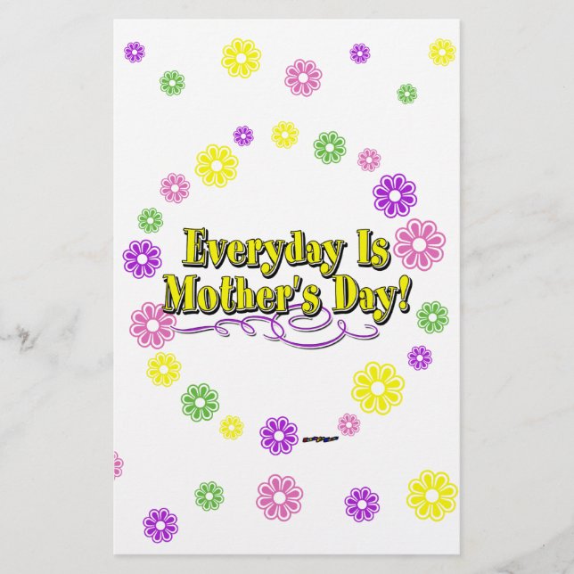 Papelaria Todo Dia É Dia de as mães! Flores (Frente)