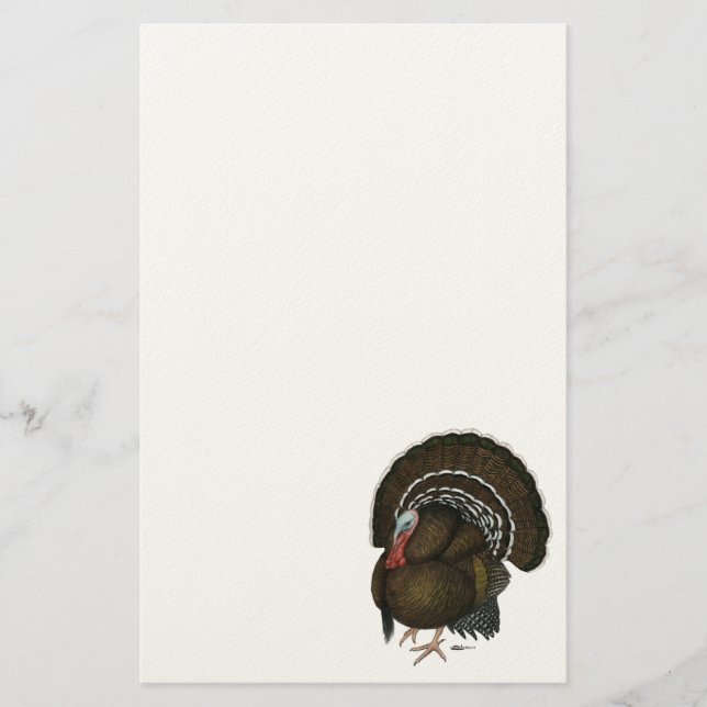 Papelaria Tom de Bronze de Turquia (Frente)