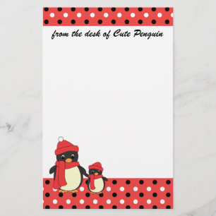 Papelaria Tomando o pinguim pequeno para uma caminhada
